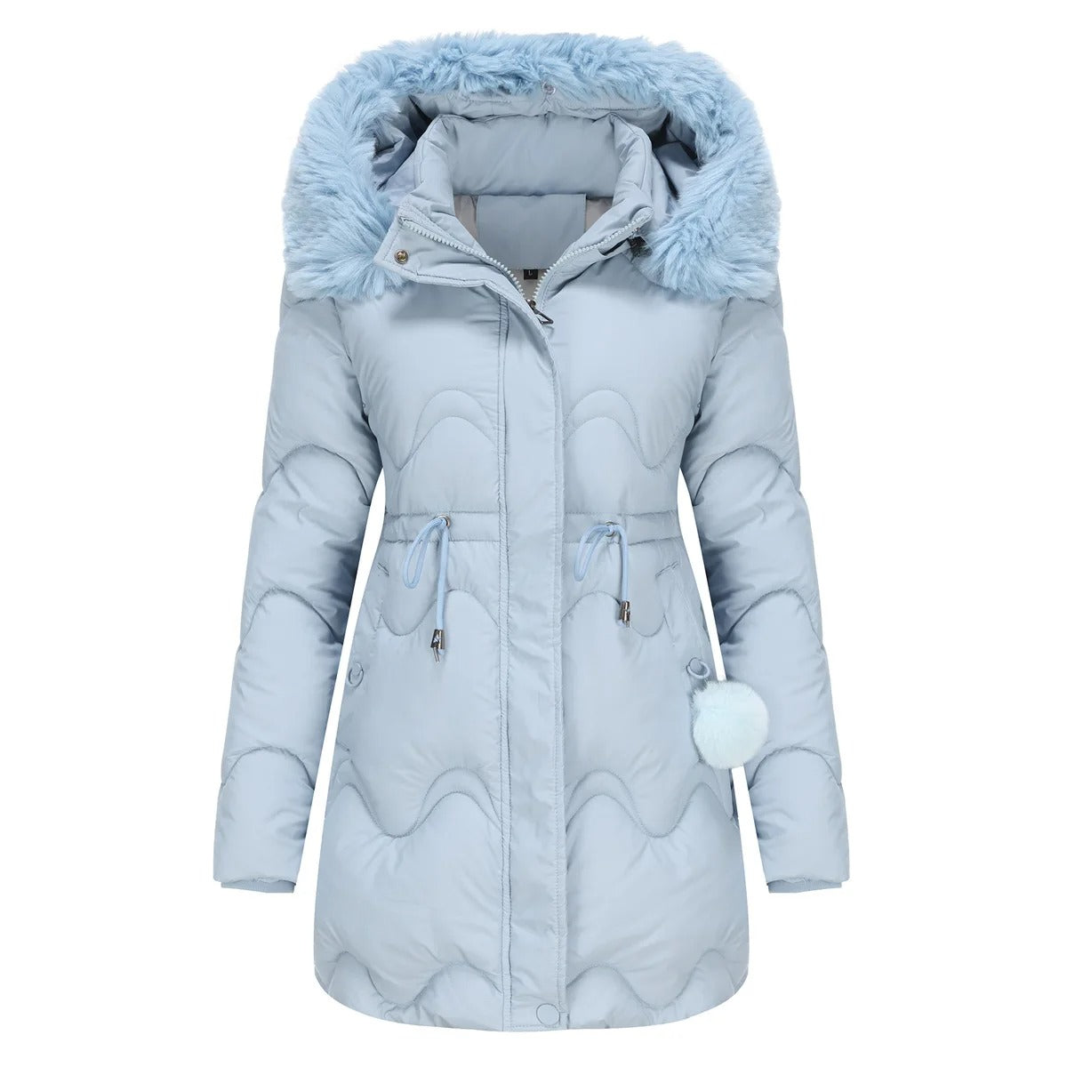 Women's Long Hooded Padded Winter Jacket