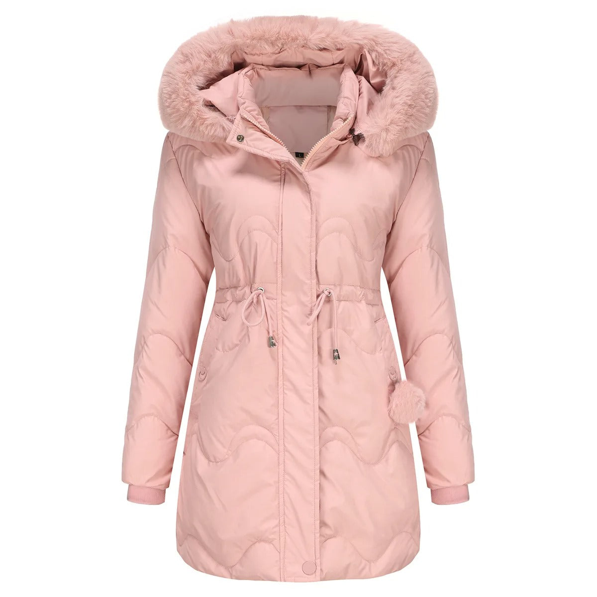 Women's Long Hooded Padded Winter Jacket